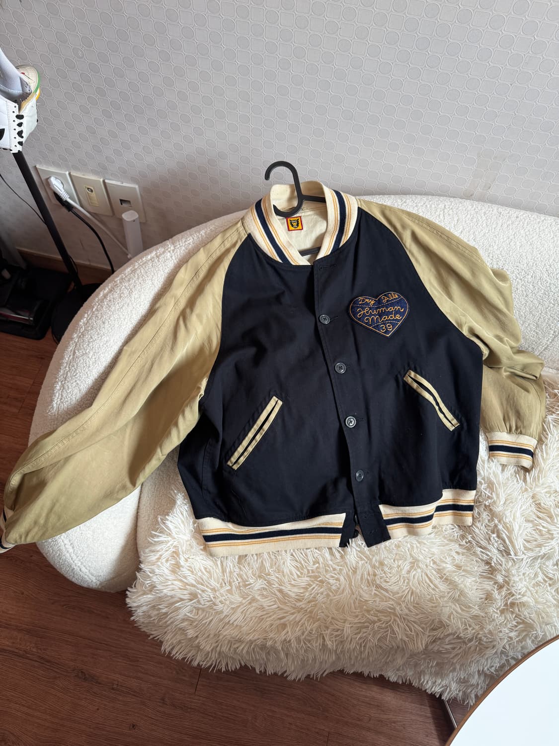 휴먼 메이드 베이스볼 자켓 네이비 상품이미지2