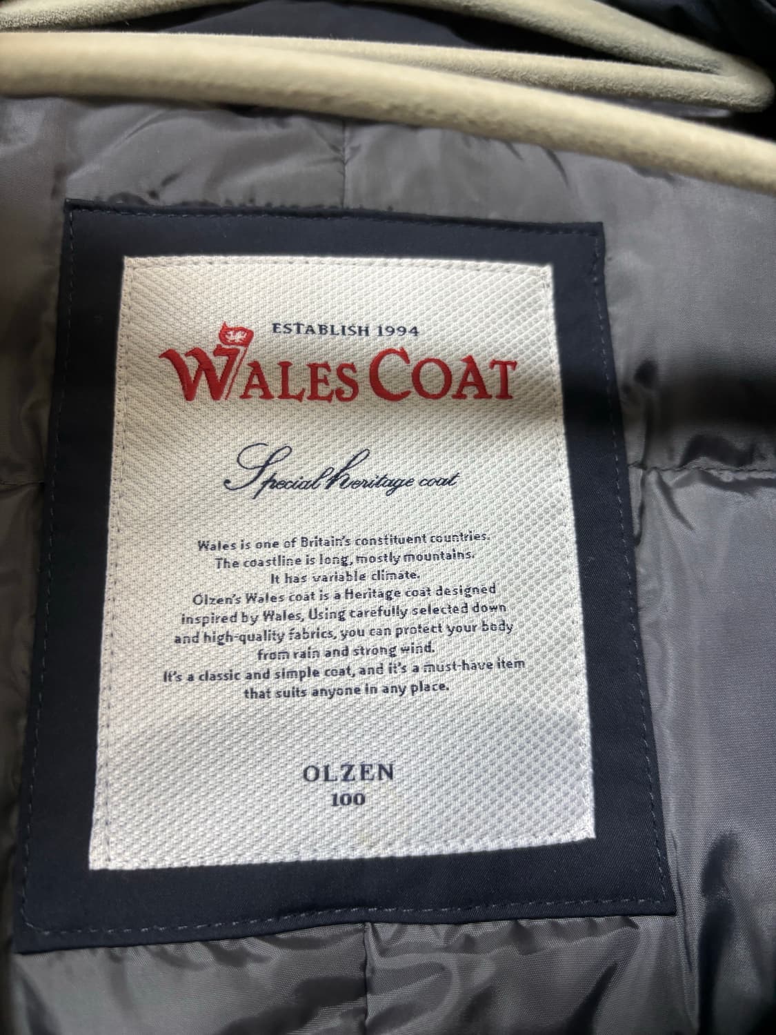 올젠 웨일즈 다운 맥코트 (네이비) 상품이미지5