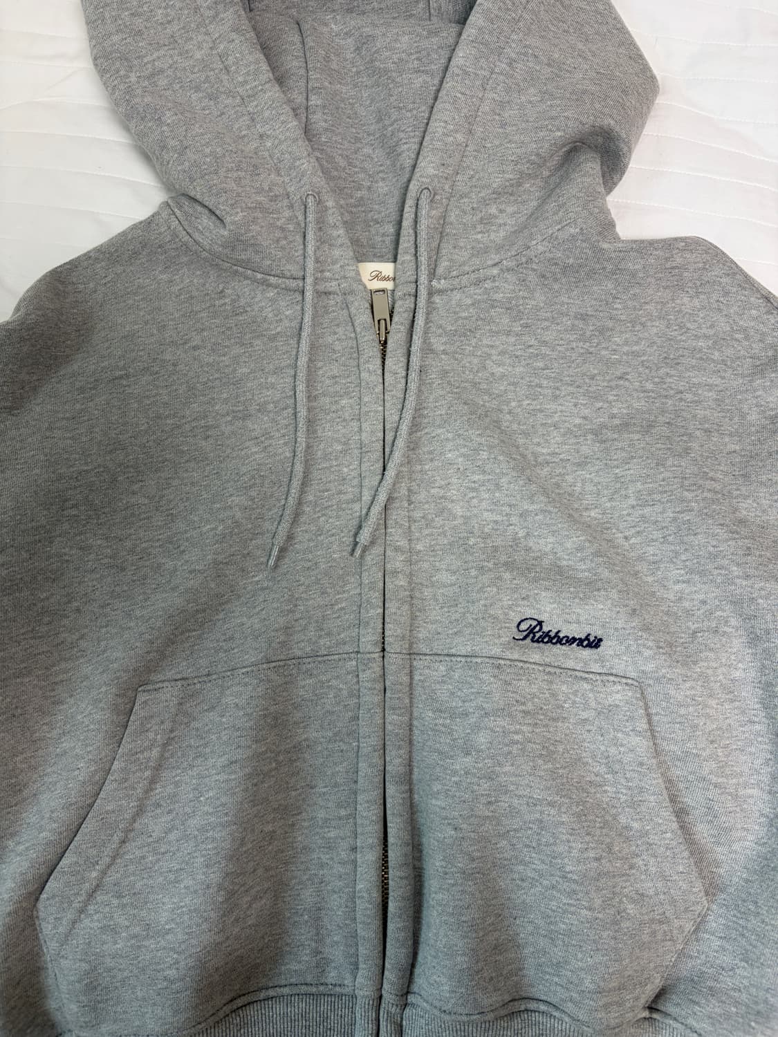 Ribbonbit Day hoody zipup 그레이 상품이미지2