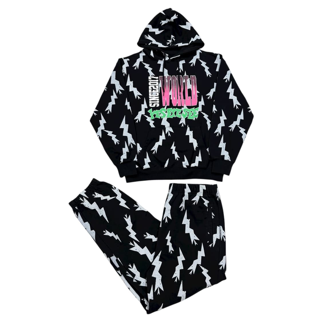 예스아이씨 SN 월드 스웻 후드 조거 셋업 세트 블랙 L 상품이미지1