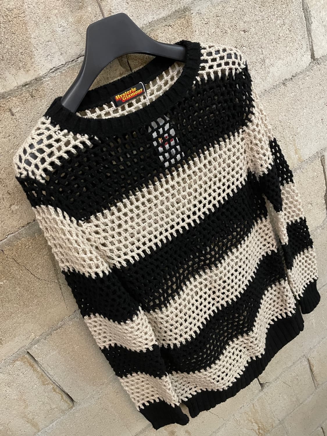 히스테릭 글래머 스트라이프 그물 니트  상품이미지3