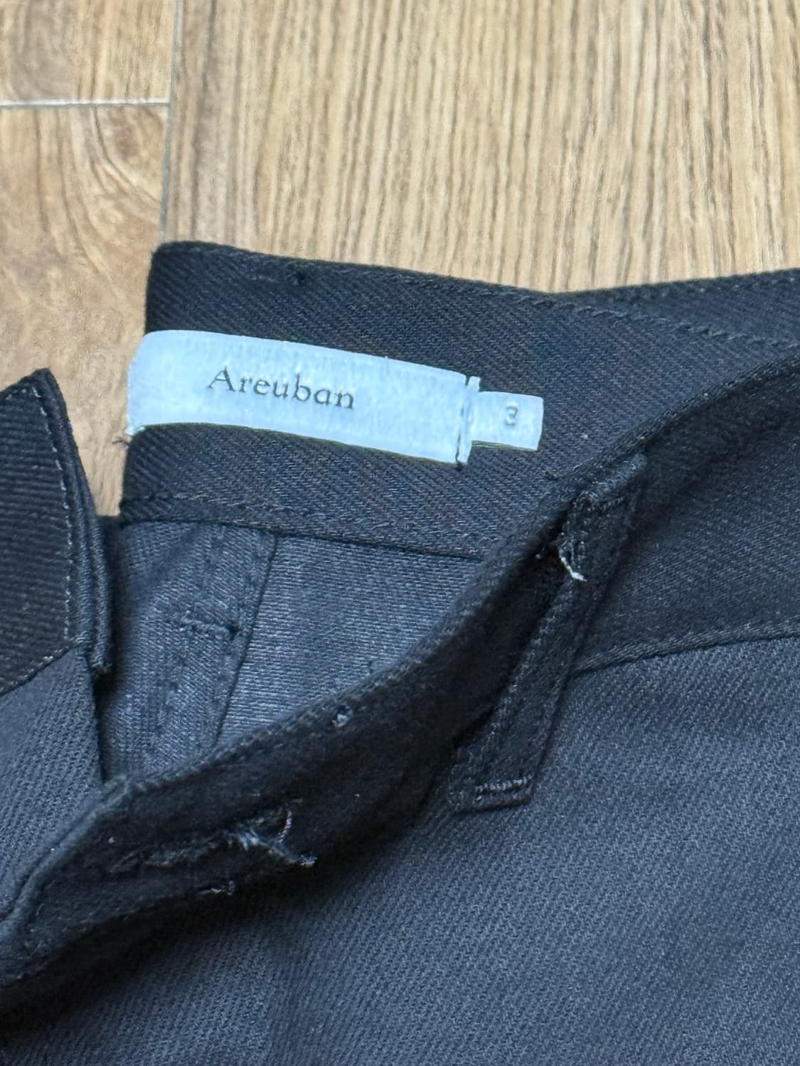 아르반 루터스 새깅 플레어팬츠 솔리드블랙 3사이즈 상품이미지5