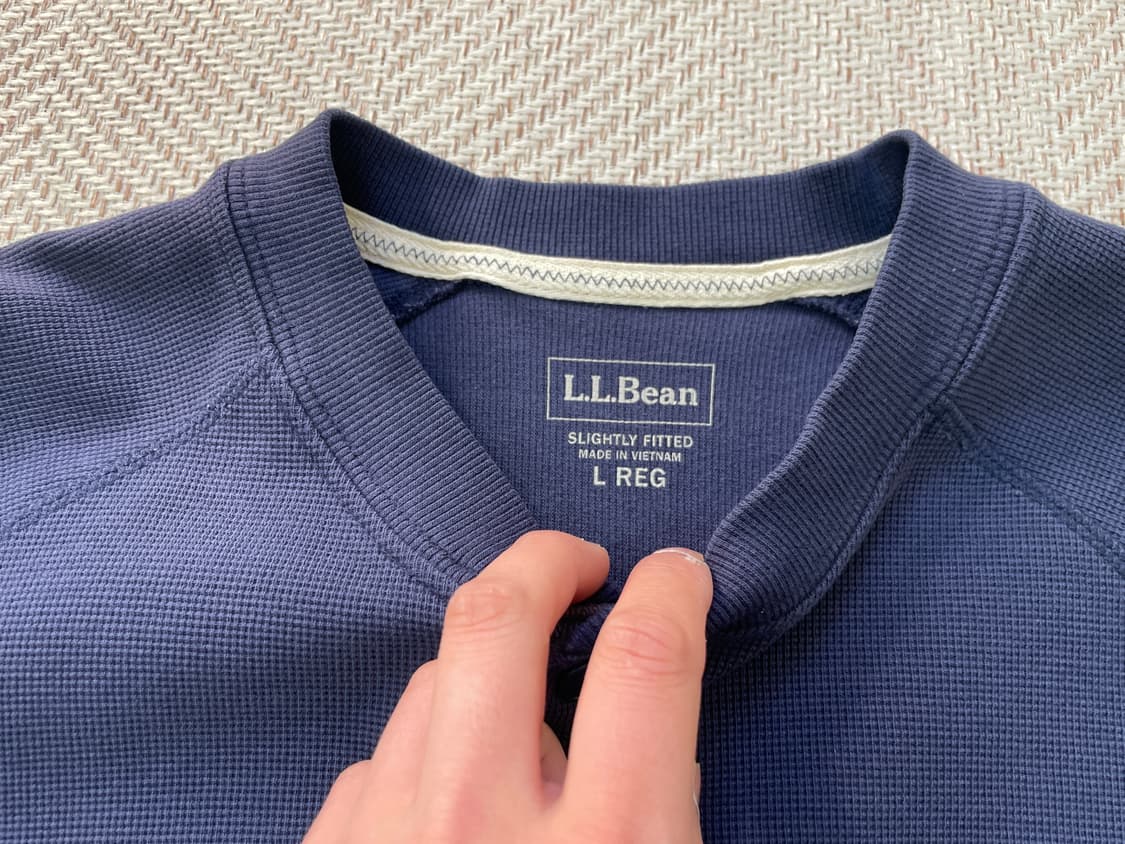 L.l baen 엘엘빈 헨리넥 네이비 와플 긴팔티셔츠  J04051 상품이미지3