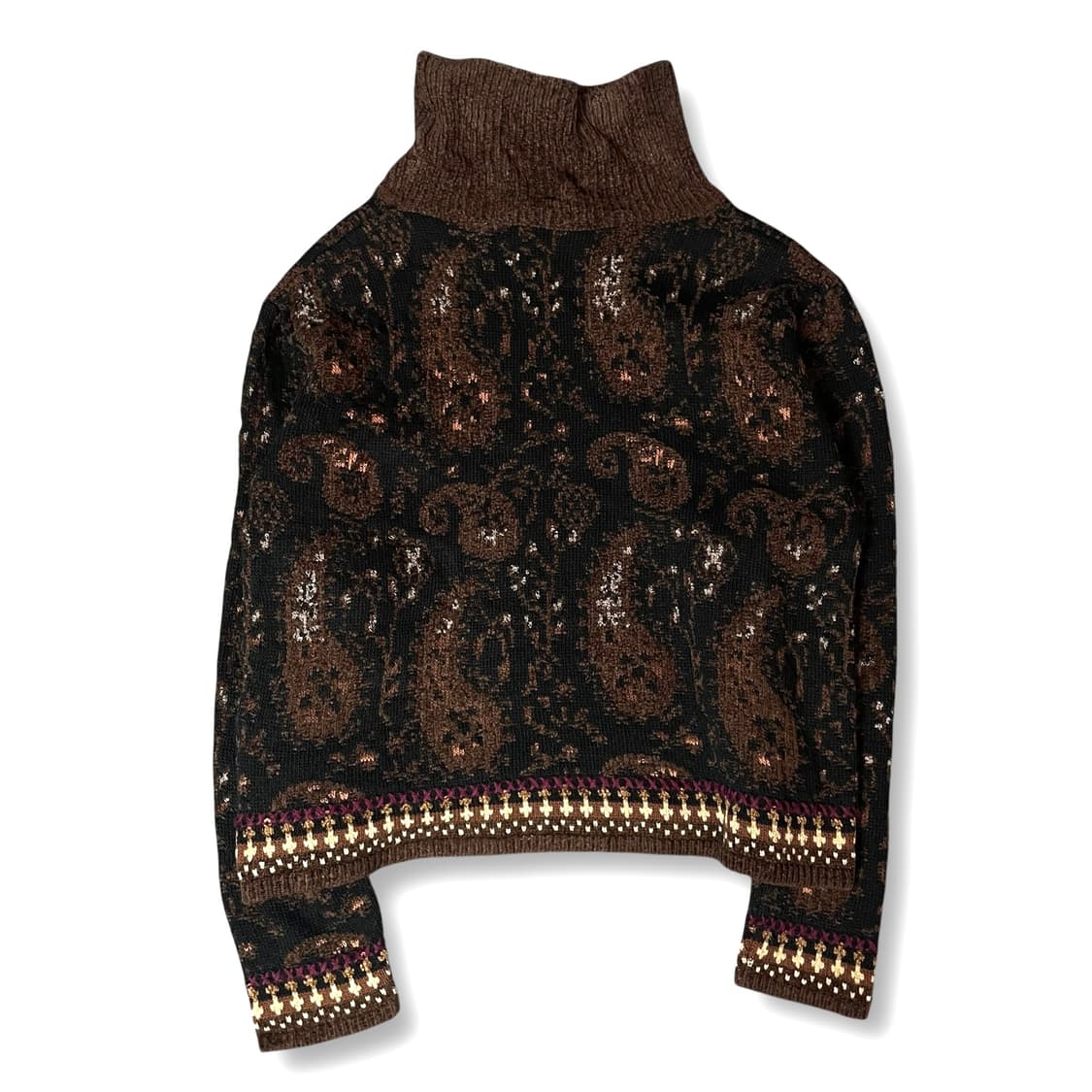 A. 알렉산더 브라운 자가드 패턴 하이넥 긴팔 니트 상품이미지2