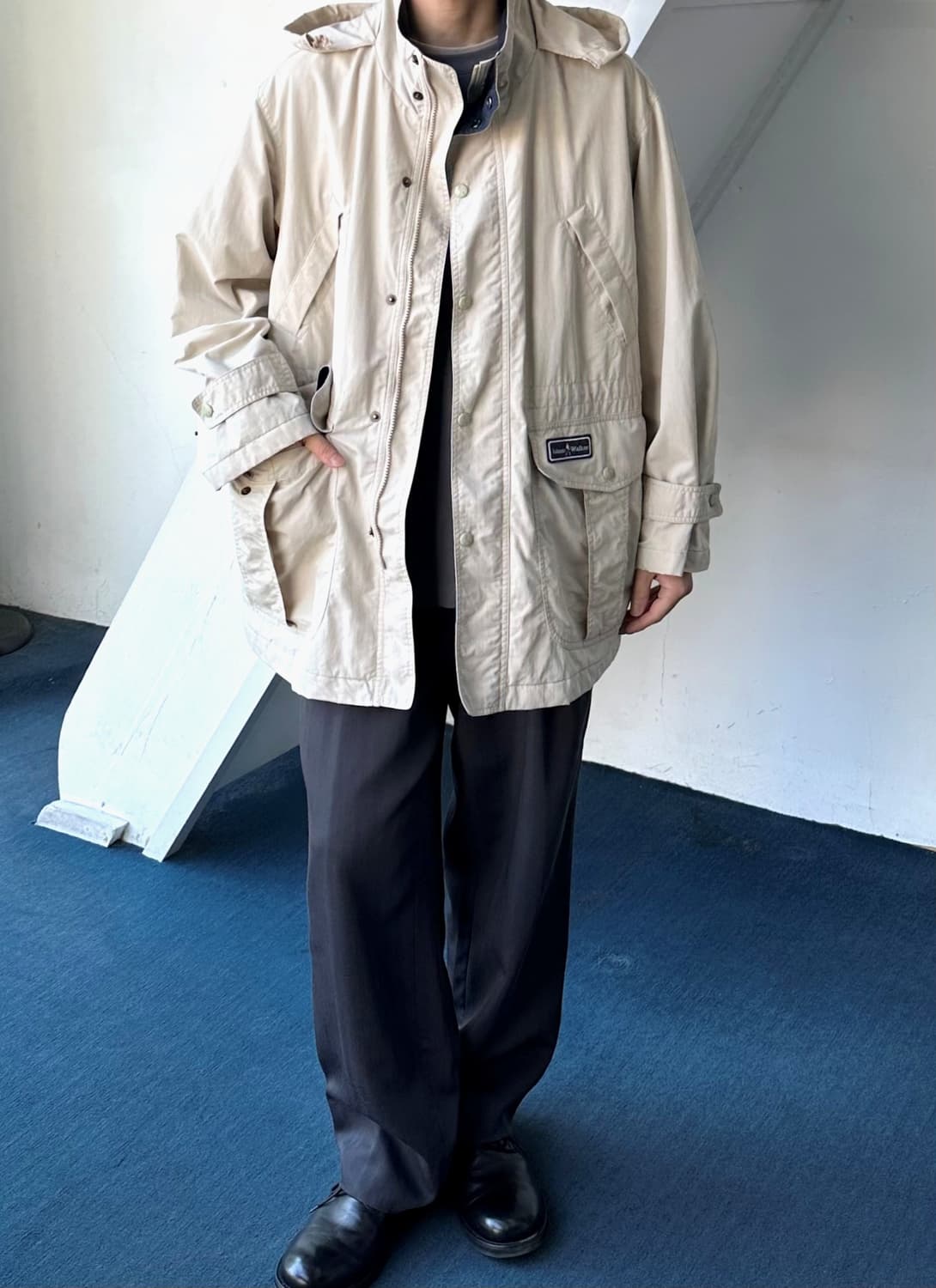 High count cotton nylon padded mil parka 상품이미지10