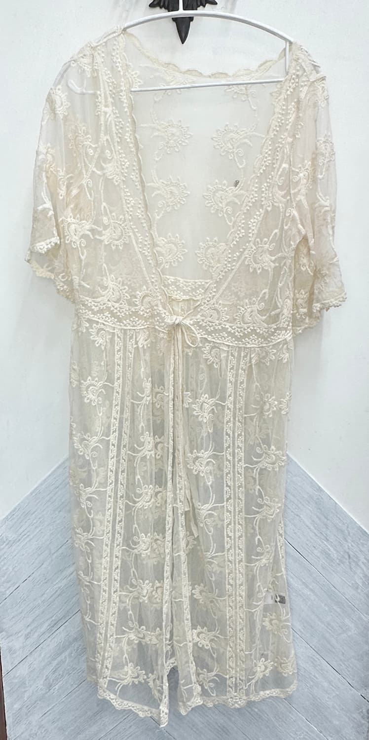 🤍히메갸루 모리걸 화이트 코디세트🤍로브 블라우스 원피스 레이어드 상품이미지6