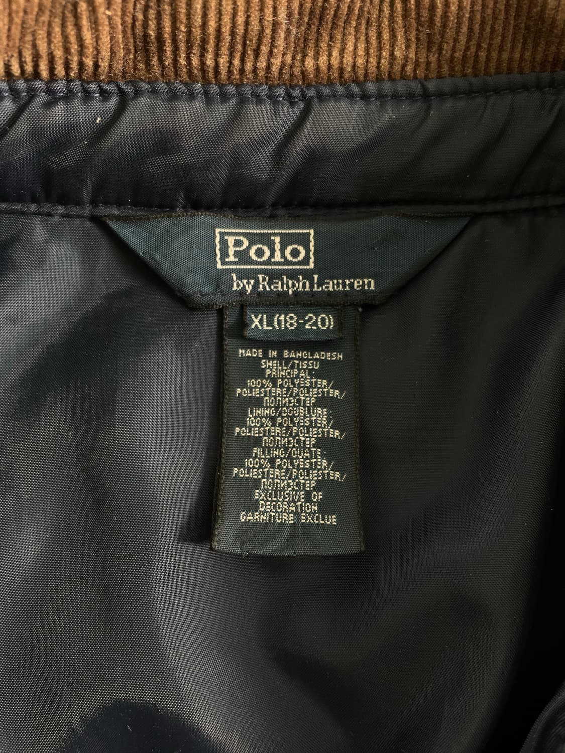 폴로 랄프로렌 네이비 퀼팅 자켓 18-20(90-95) 상품이미지7