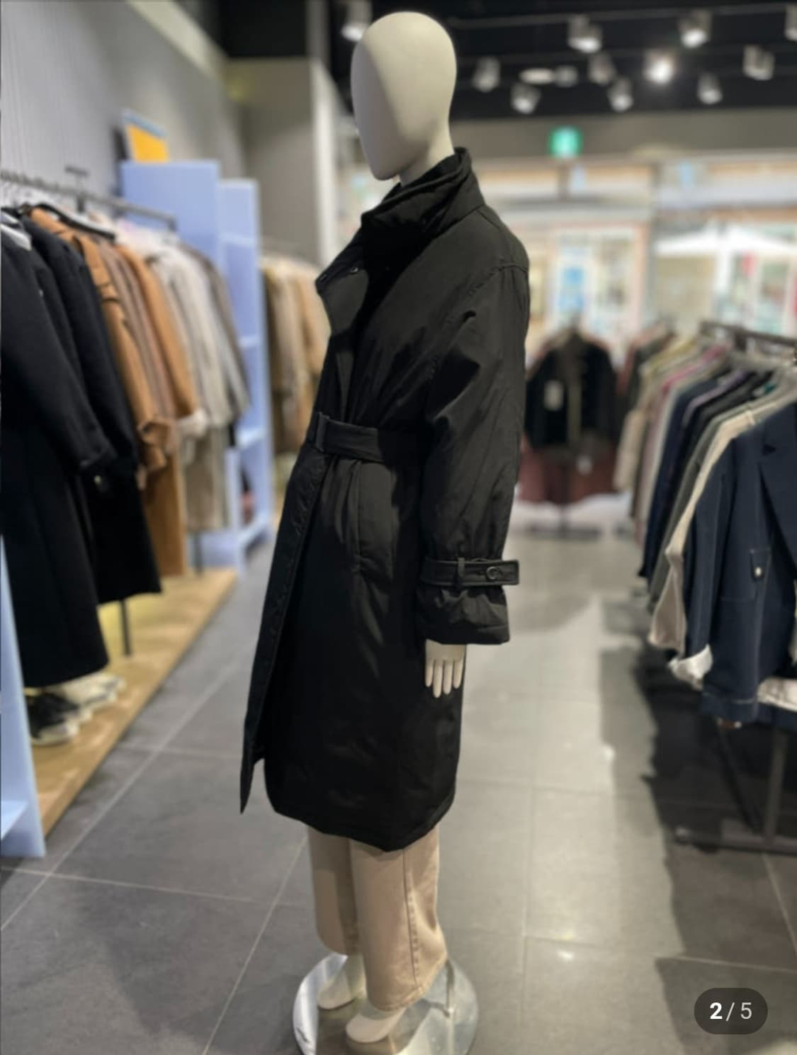 베라왕 2022 벨티드 구스다운 트렌치 롱코트 66사이즈 상품이미지1