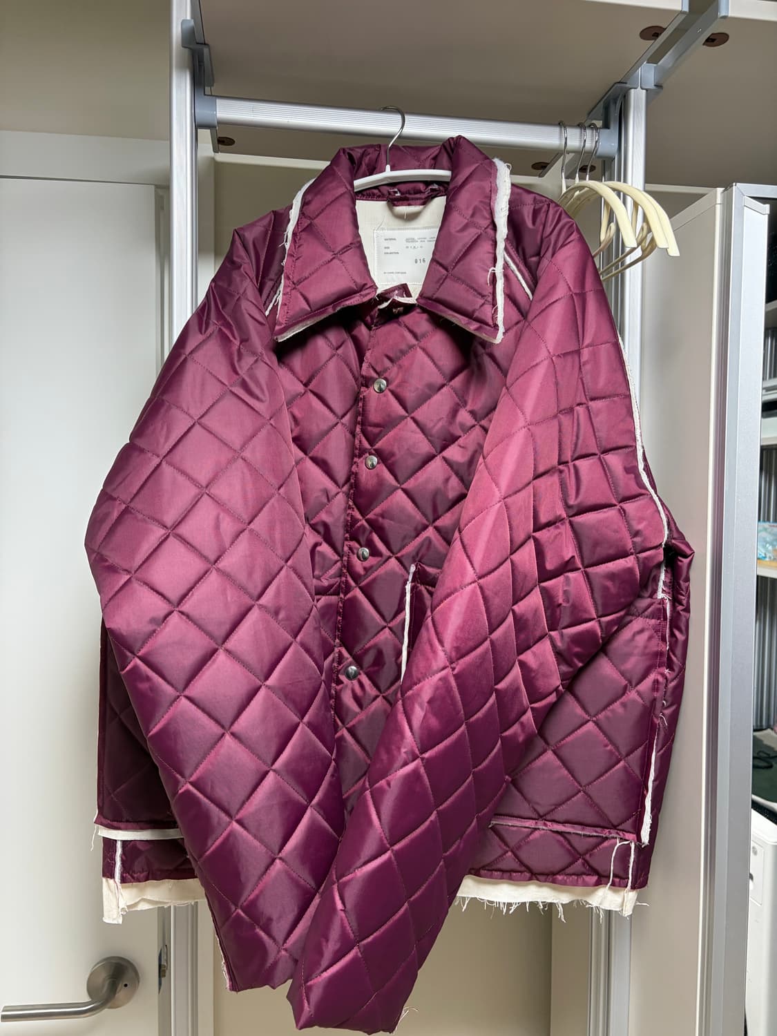 카미엘 포트젠스 패디드 코치 자켓 - 버건디 M사이즈 상품이미지4