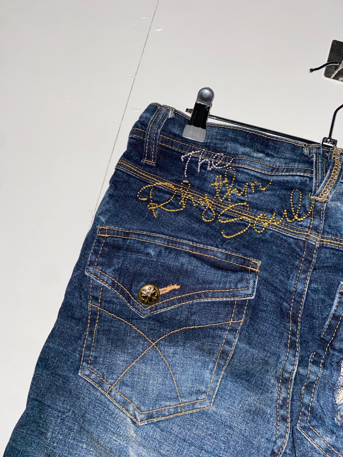 ꒰ঌ 이글 자수 패치워크 데님 팬츠 ໒꒱ 상품이미지6