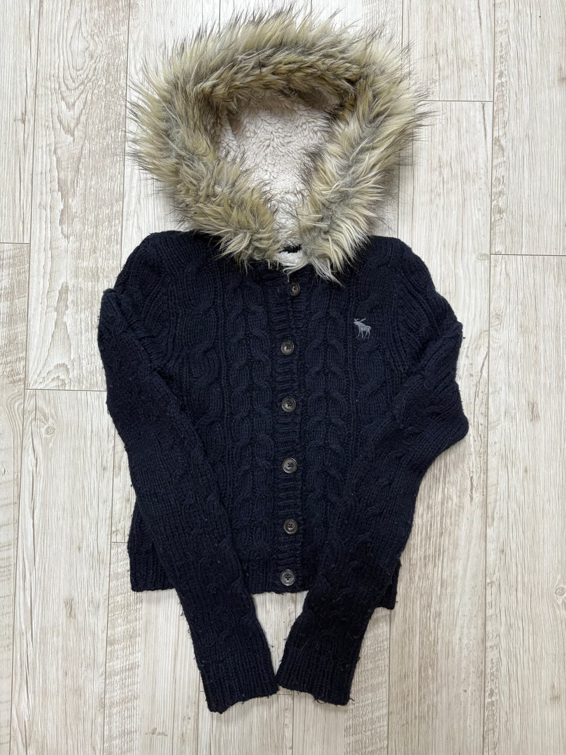 아베크롬비 울프죠 니트 후드집업 xs 상품이미지1