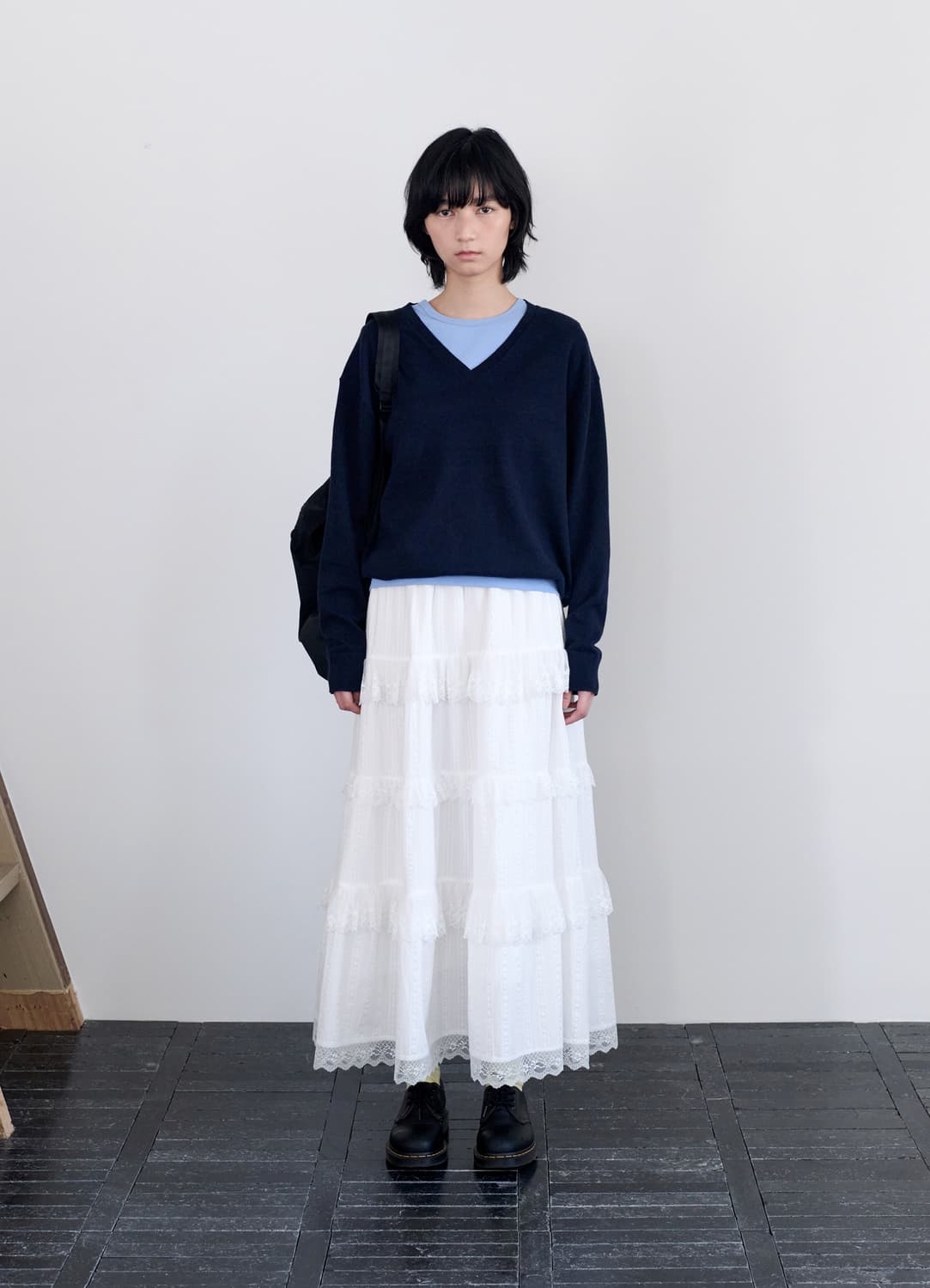 Eyelet Tiered Maxi Skirt 상품이미지5