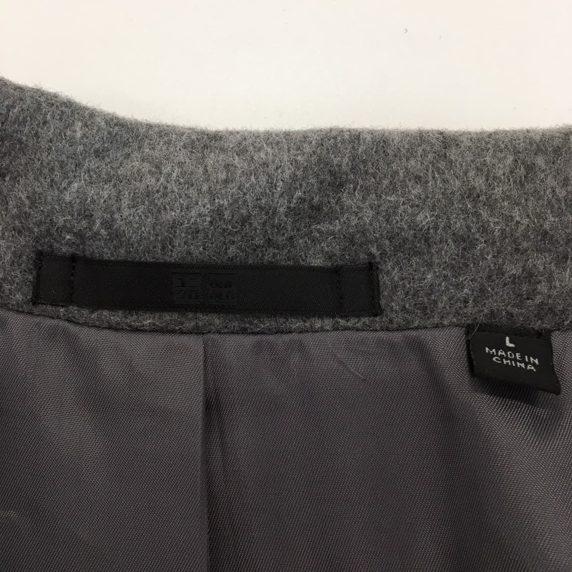 유니클로 울 그레이 벨티드코트 L 상품이미지6