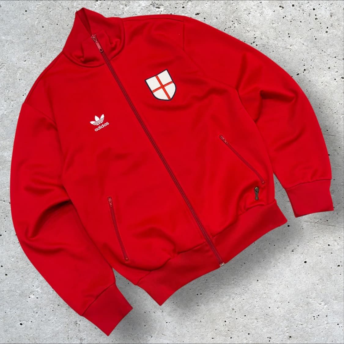 [100] 05s 아디다스 잉글랜드 트랙탑 져지 집업 레드 C588 상품이미지1