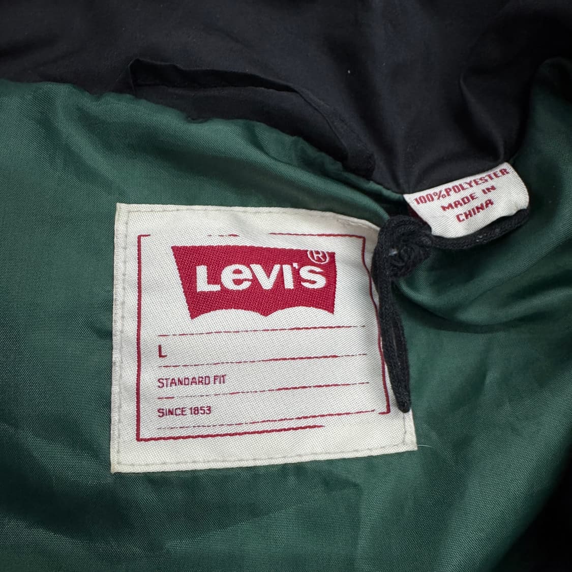 리바이스 하이넥 덕다운 바이커 숏 패딩 블랙 상품이미지6