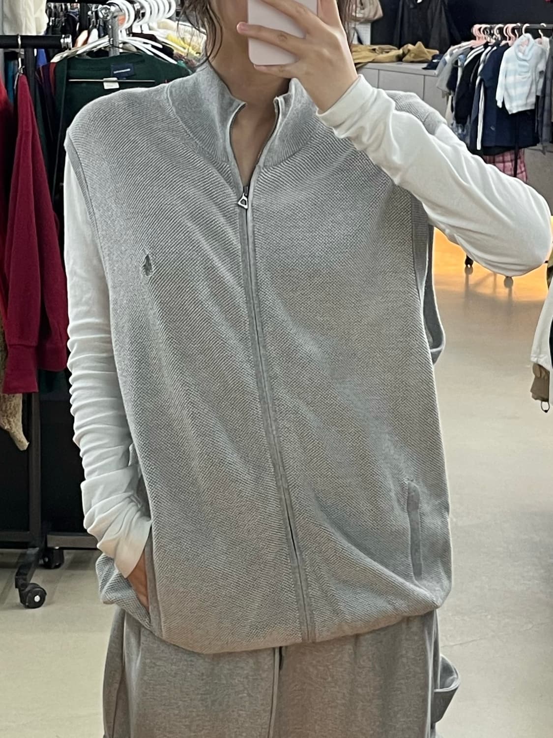 폴로 니트 베스트 집업 상품이미지1