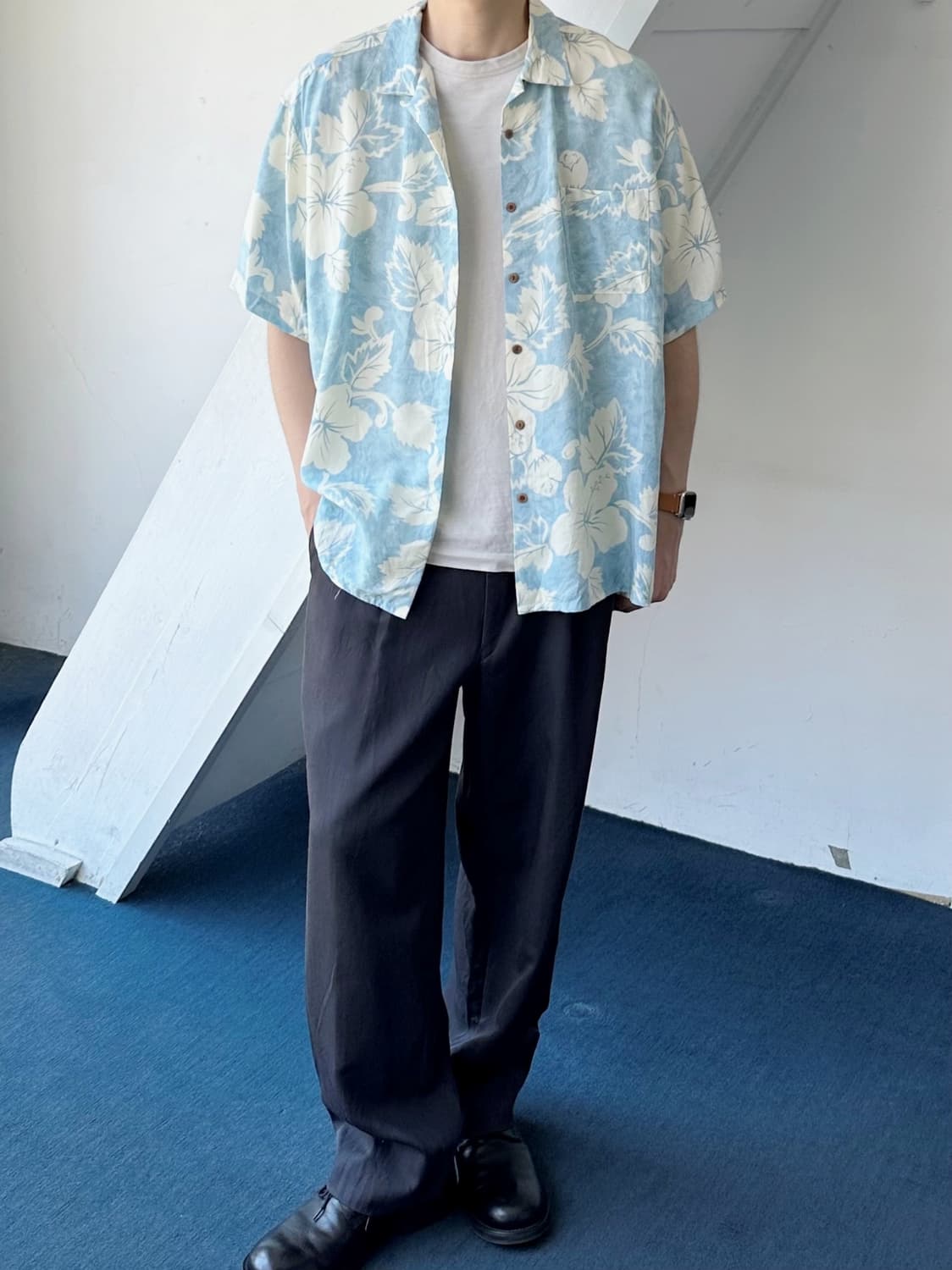 100% rayon design patterned H/S shirt 상품이미지6