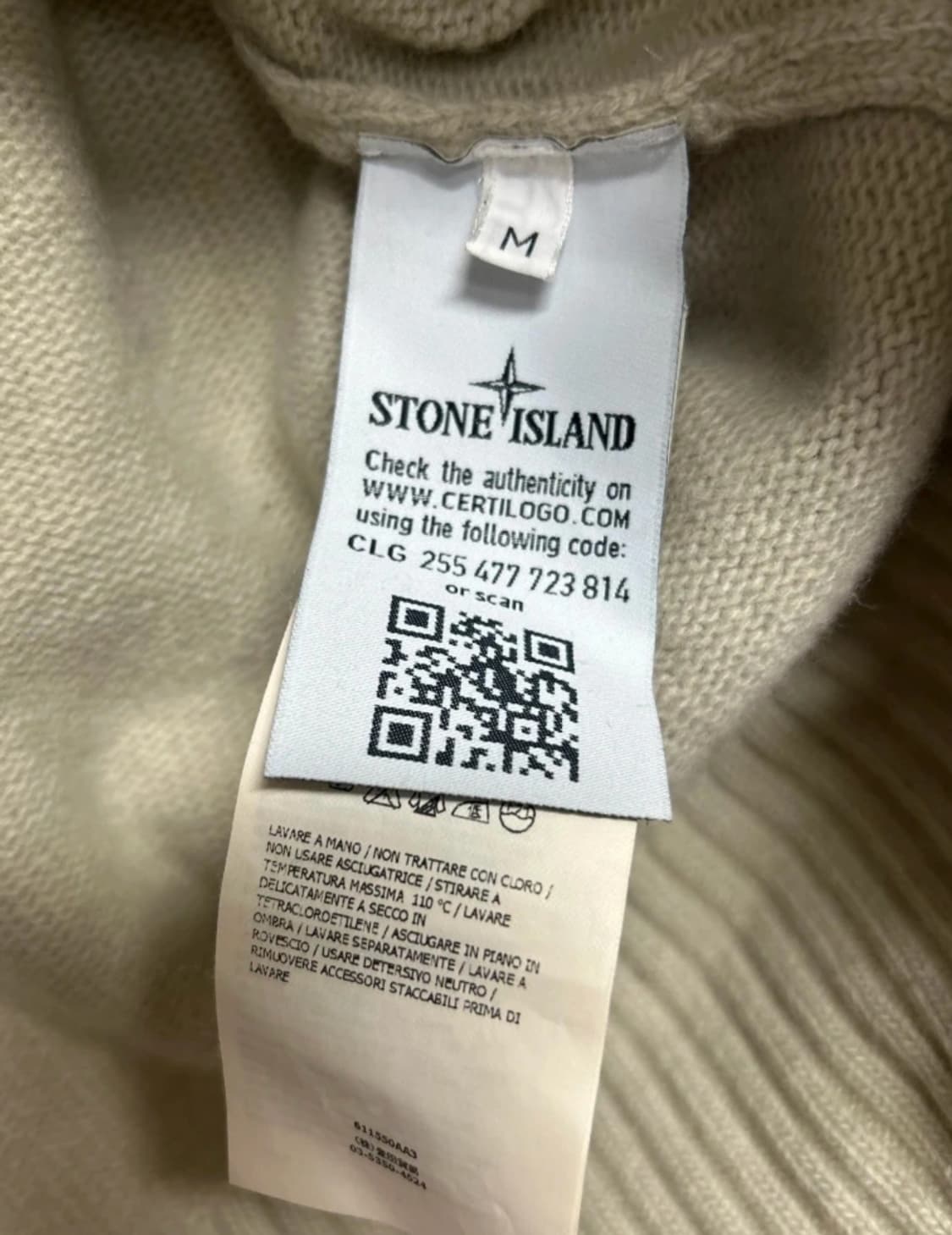 스톤아일랜드 베이지 울 니트 M 상품이미지6