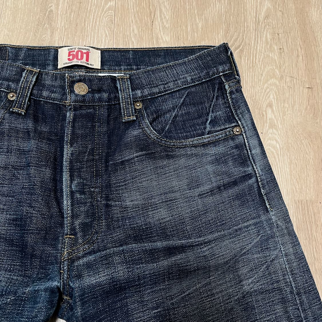 리바이스 501 버튼플라이 스트레이트 데님 청바지 W30 L32 상품이미지7