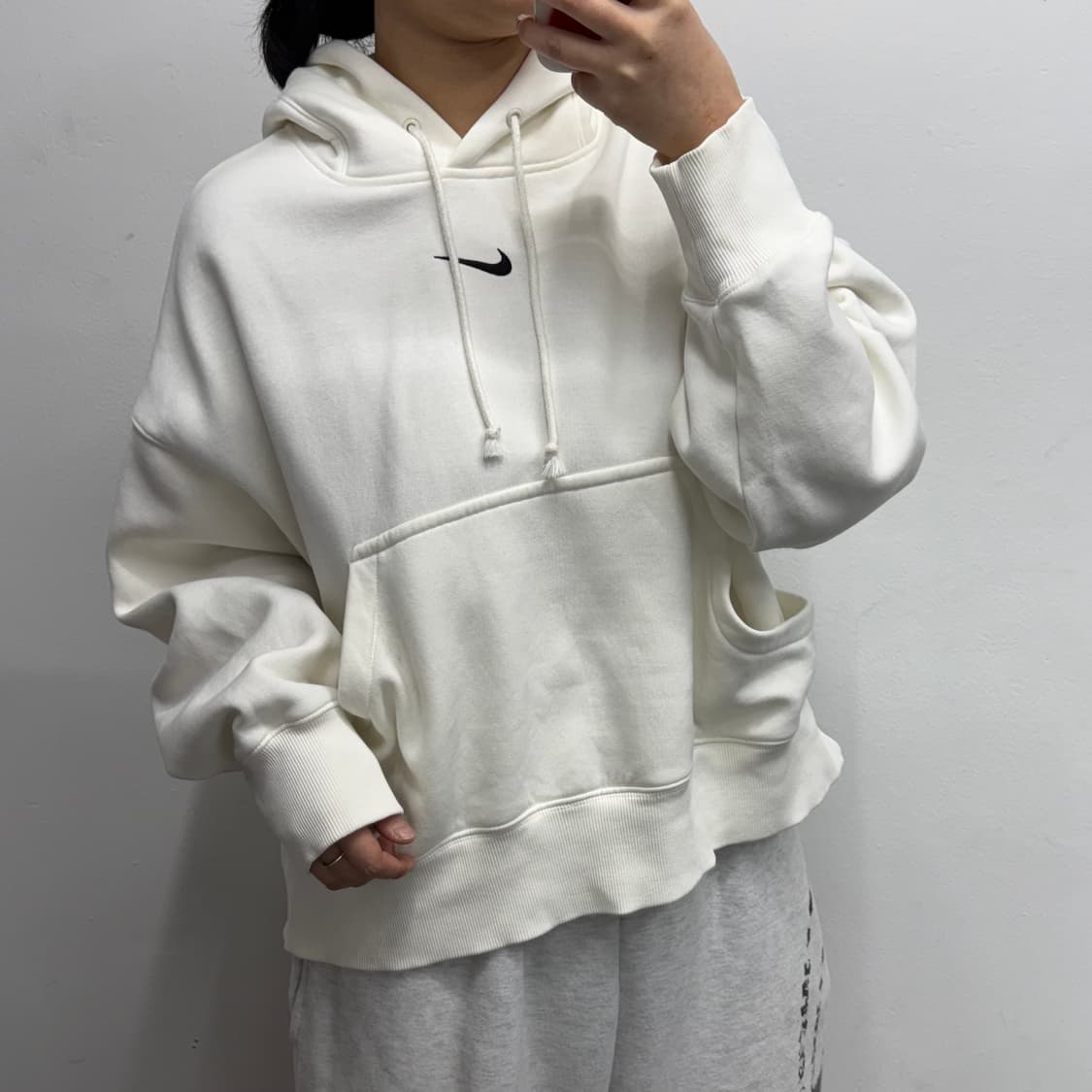 [M] 나이키 아이보리 후드티 상품이미지1