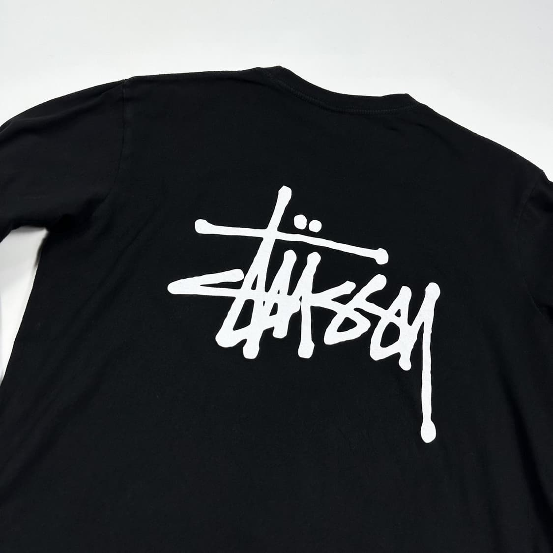 스투시 베이직 백로고 블랙 롱 슬리브 맨투맨 (M) 상품이미지3