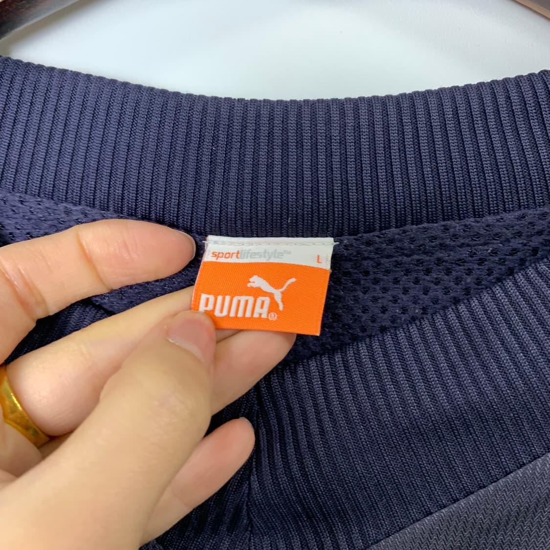 푸마 빅로고 네이비 웜업 상품이미지6