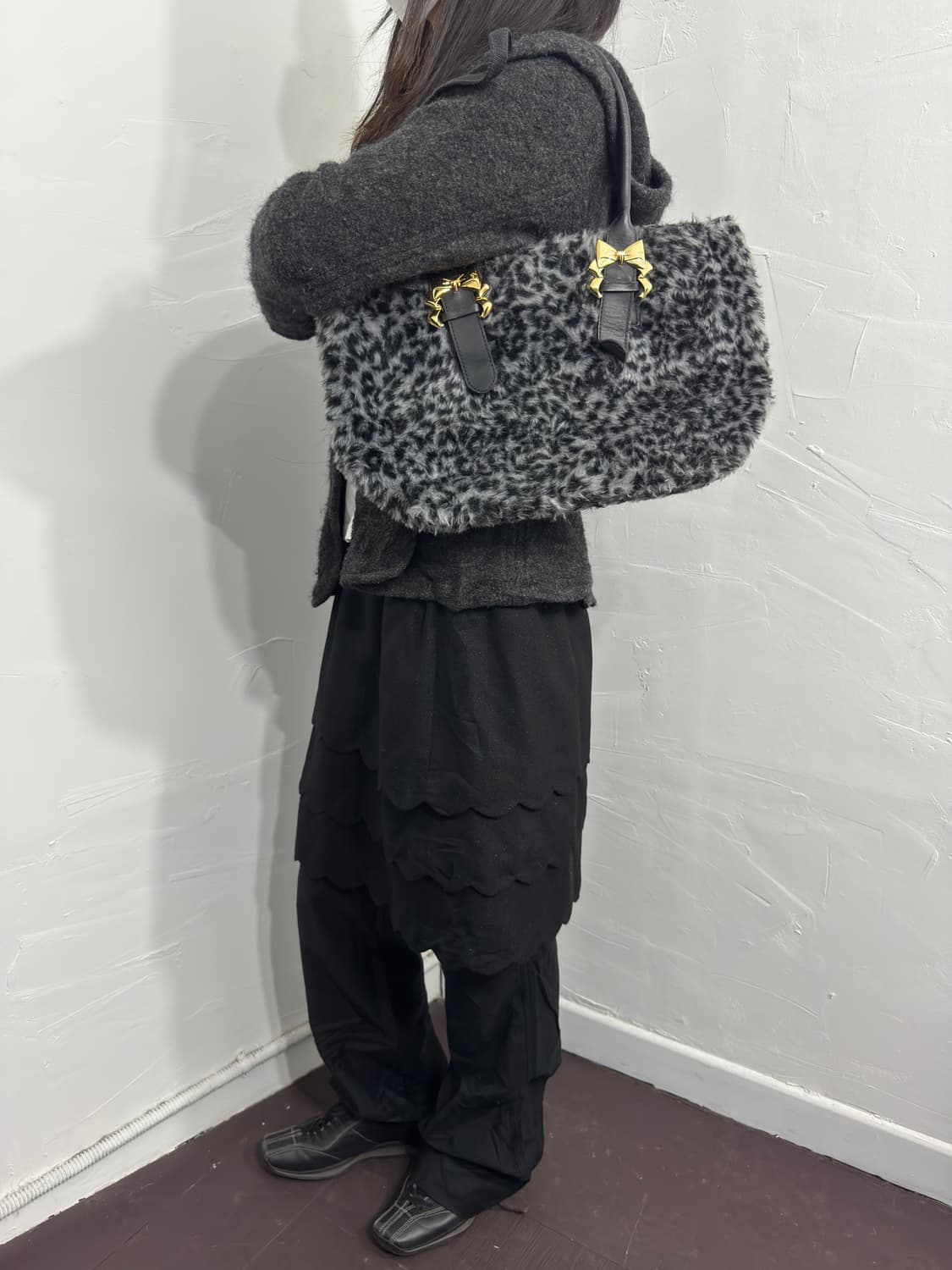 samantha vega leopard tote fur shoulderb 상품이미지7