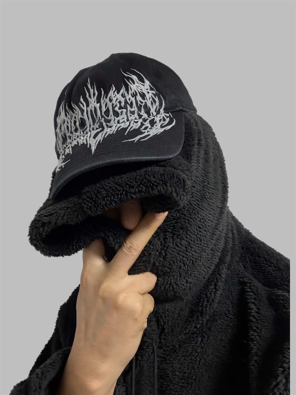 ( 미개봉) PROJECT G/R 메탈릭 로고 캡 블랙 상품이미지1