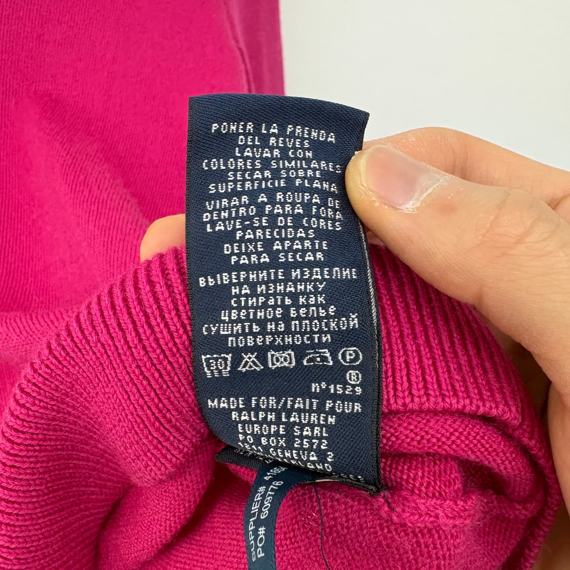 폴로 랄프로렌 핑크 V넥 니트 여성 S 상품이미지8