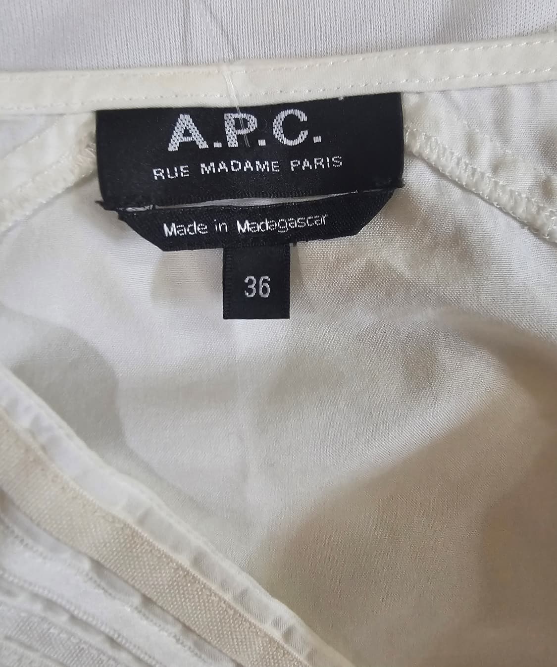 [36] A.P.C. 아페쎄 러플 코튼 블라우스 상품이미지9