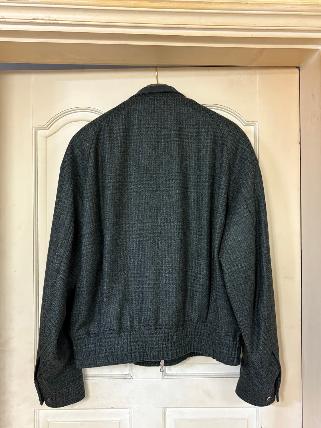 포커페이스 오버사이즈 해링턴 블루종 트위드 체크 (문트위드 원단)새상품  상품이미지2