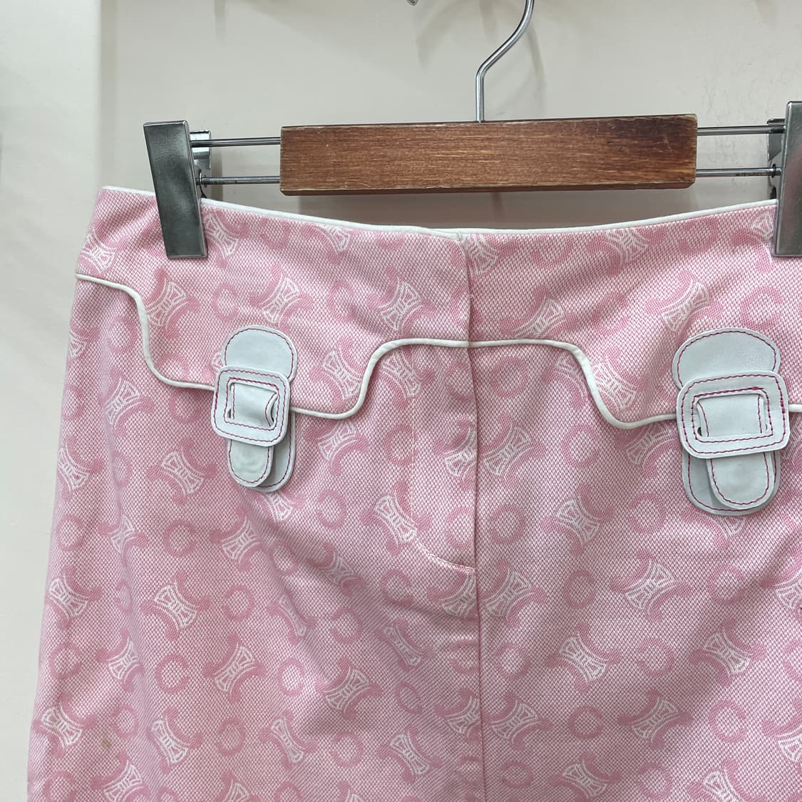 셀린느 핑크 마카담 미디 스커트 상품이미지4