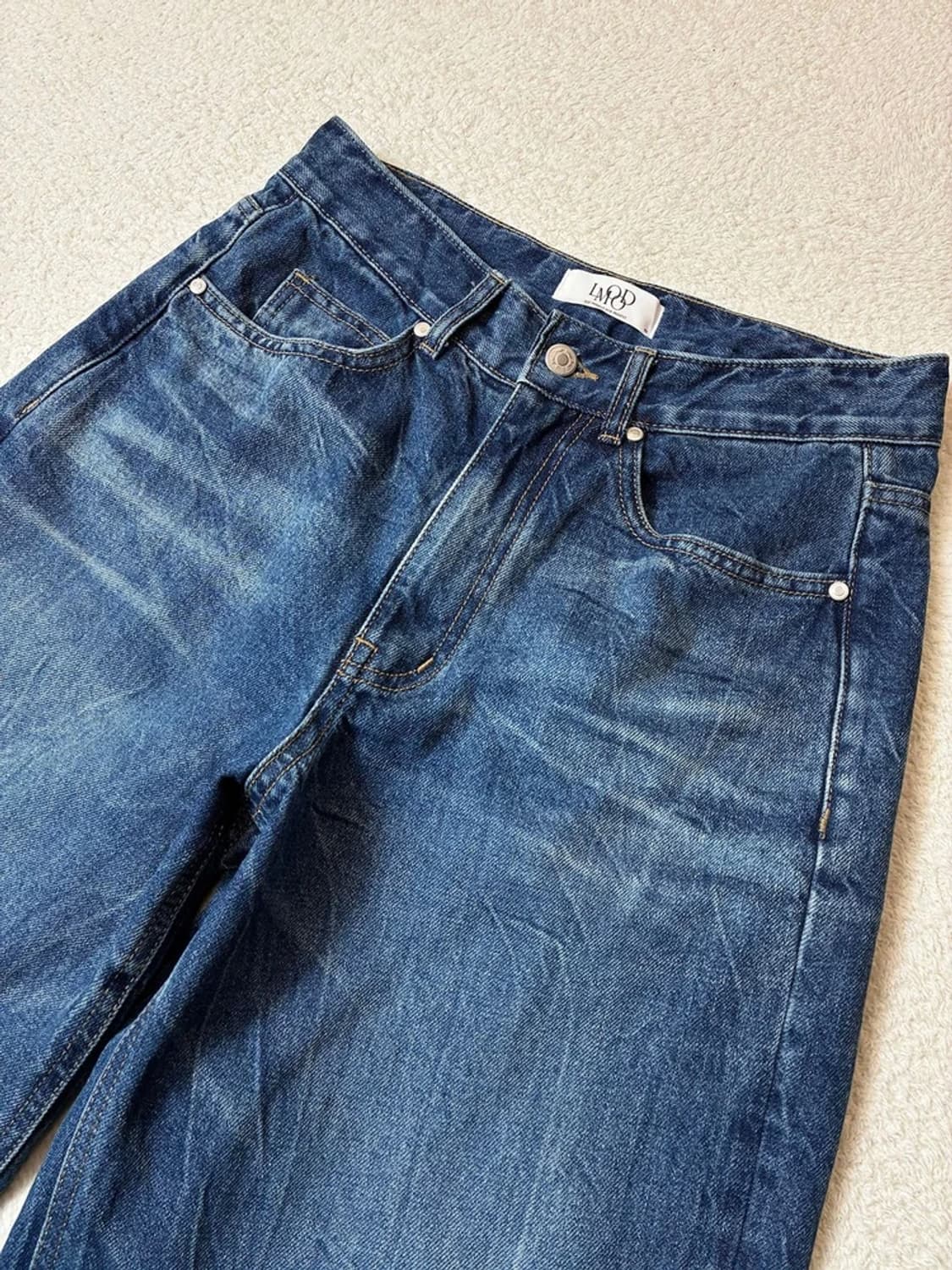 엘무드 LMOOD 워싱 와이드 데님 팬츠 PN6971 상품이미지2