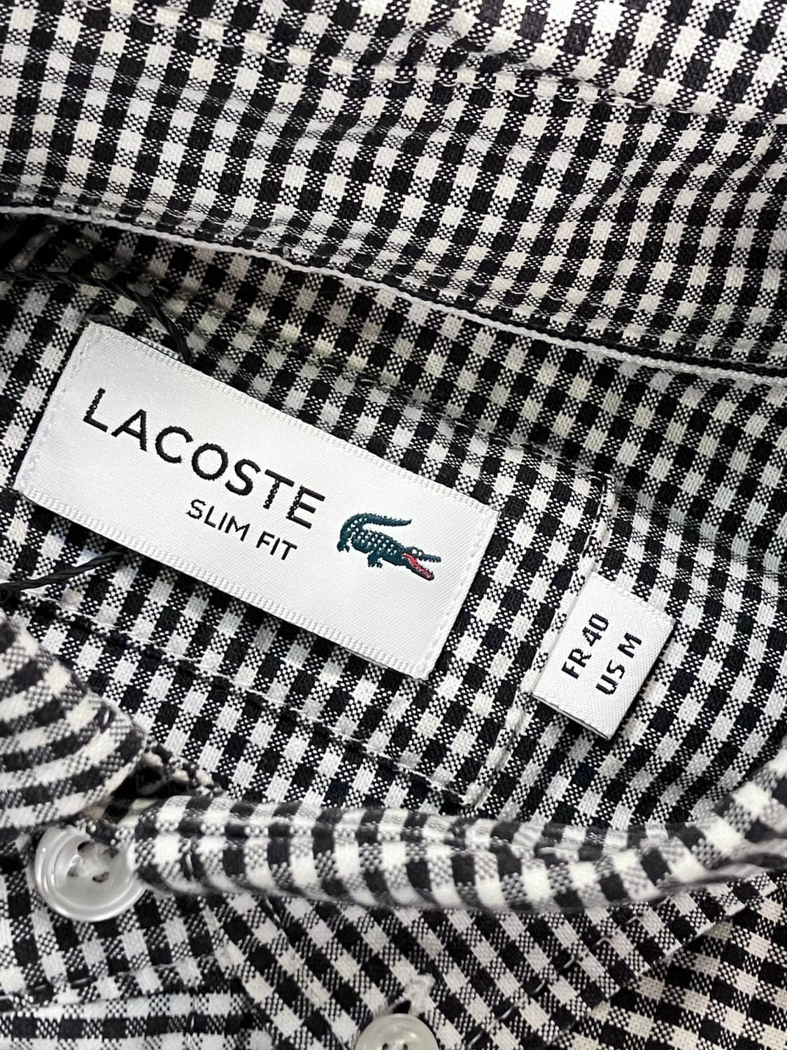 라코스테 체크 셔츠 블랙 M #csz2698 상품이미지5
