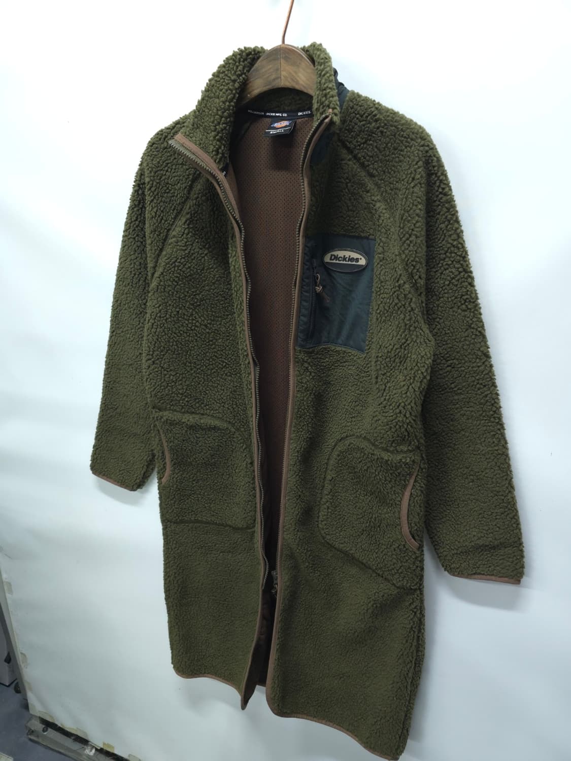 Dickies(디키즈) 롱 후리스 자켓 S 올리브 상품이미지10