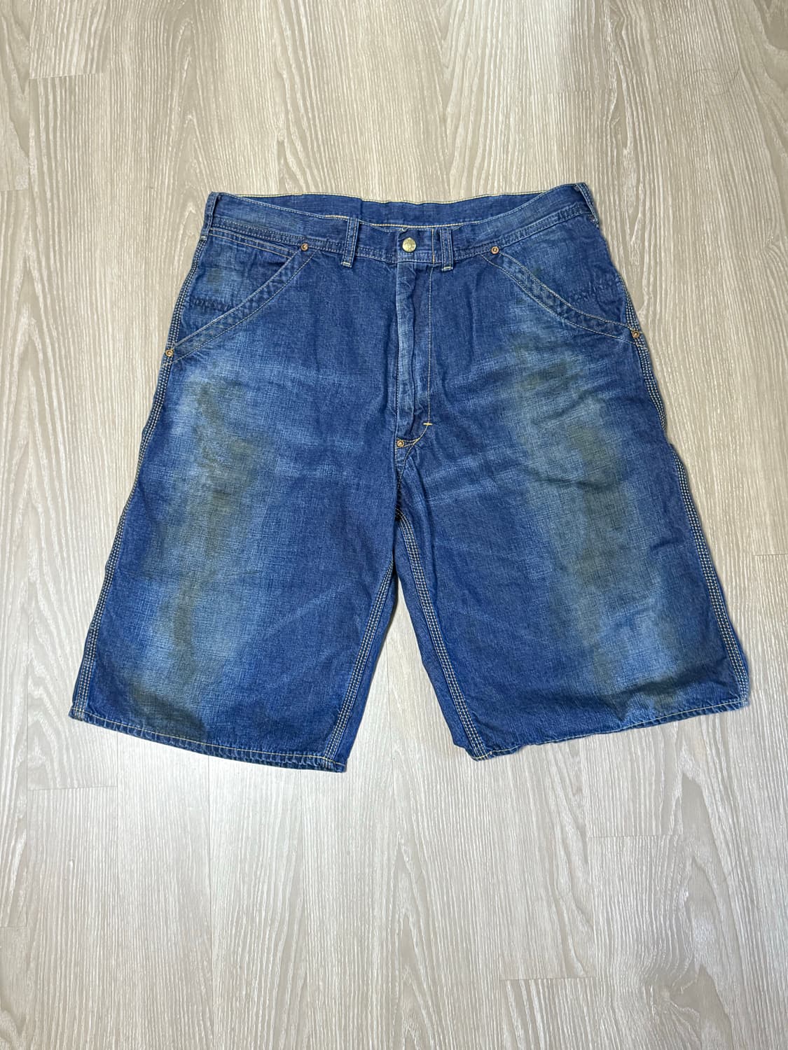 00s 베이프 더티 워싱 데님 쇼츠 상품이미지2