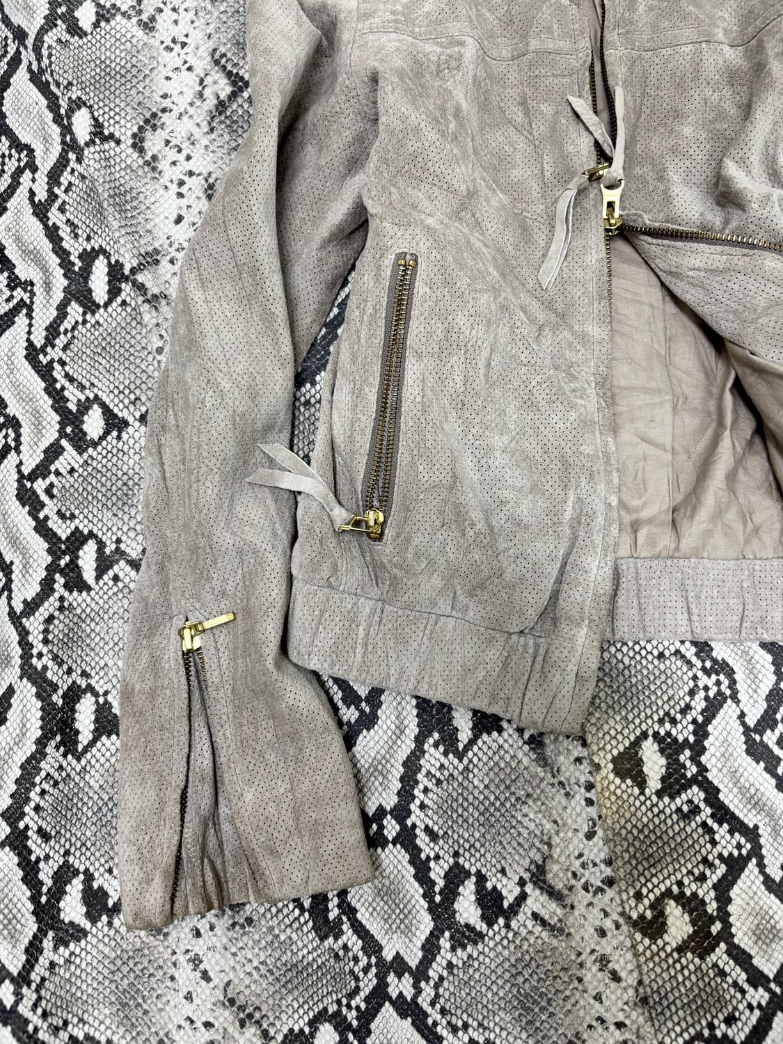 “Vintage”Y2K Mood Beige 2-way Buckle&Zip 상품이미지2