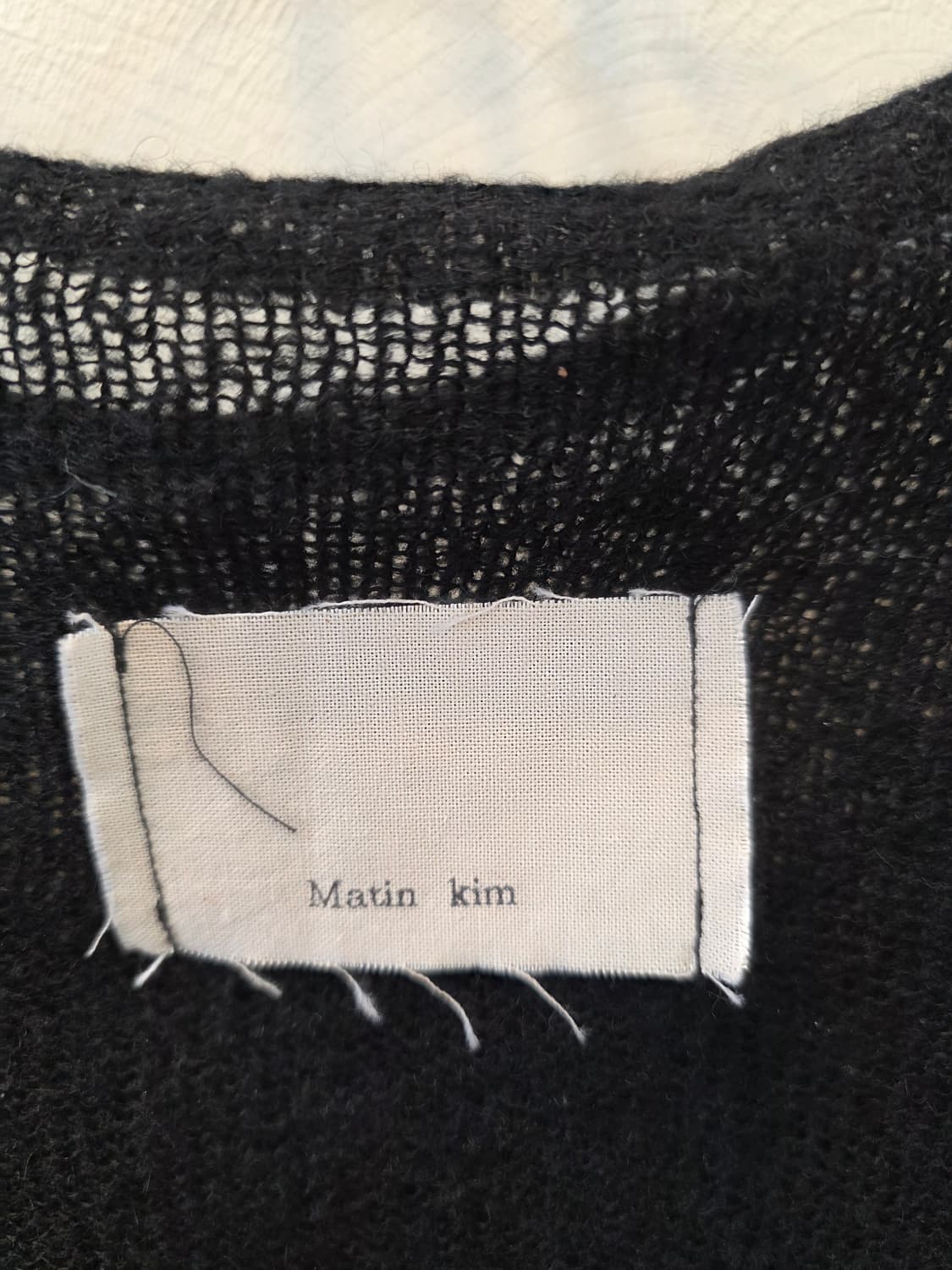 마뗑킴 블랙 시스루 니트 티셔츠 상품이미지4