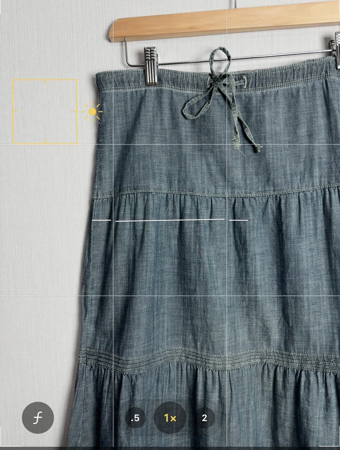 데님 코튼 미디 스커트 상품이미지10