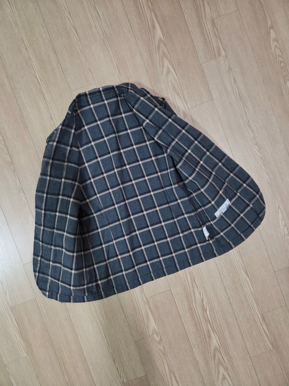 NOLLEY'S Light 차콜 그레이 플란넬 체크 블레이져 상품이미지8