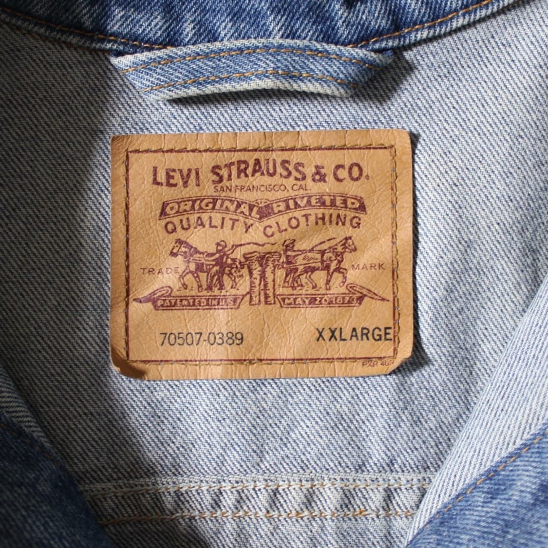 90's Levi’s 리바이스 USA 데님 트러커 자켓 L030 상품이미지6