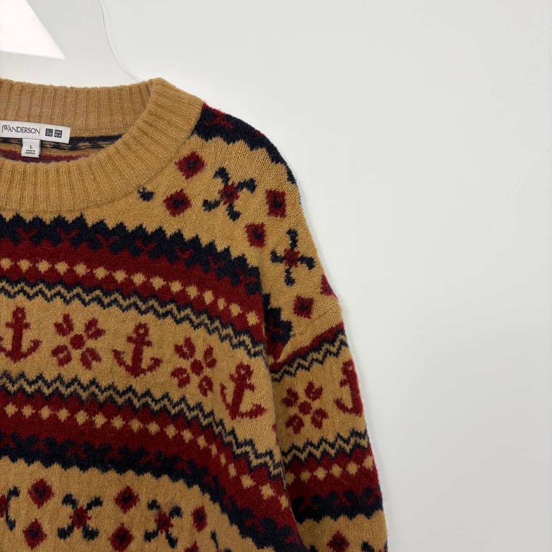 유니클로 jw앤더슨 노르딕 패턴 니트 티셔츠 상품이미지3
