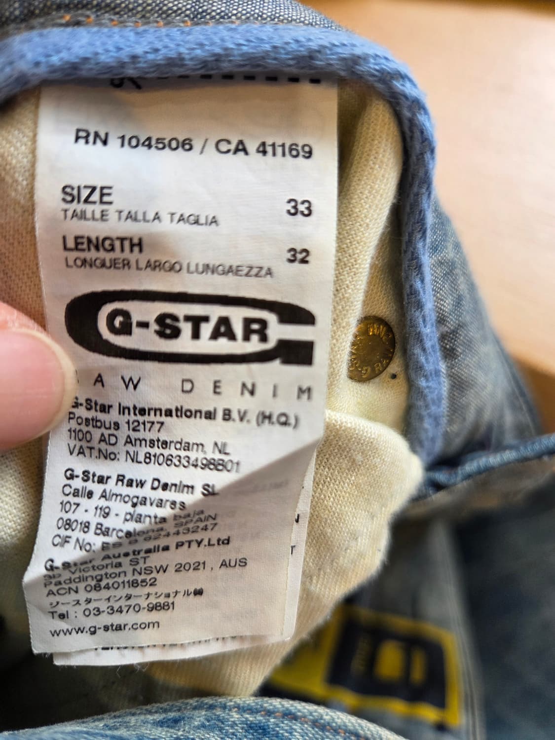 G-STAR 데님 워싱 청바지(W33/L32) 상품이미지9