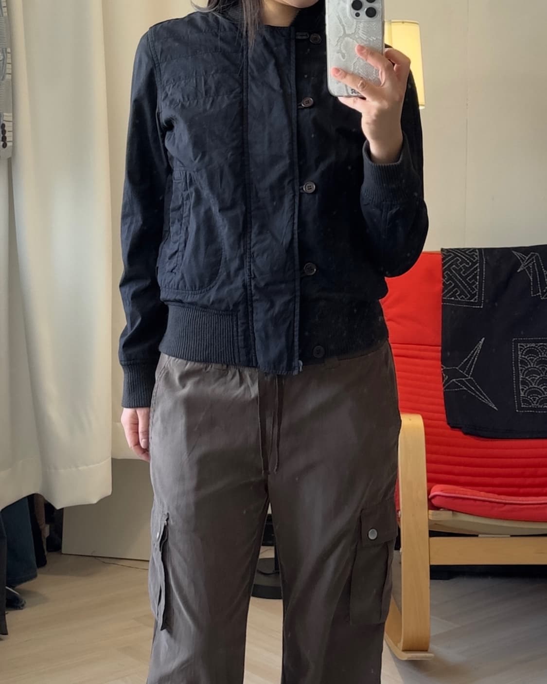 [algonquins] black cotton blouson 상품이미지2