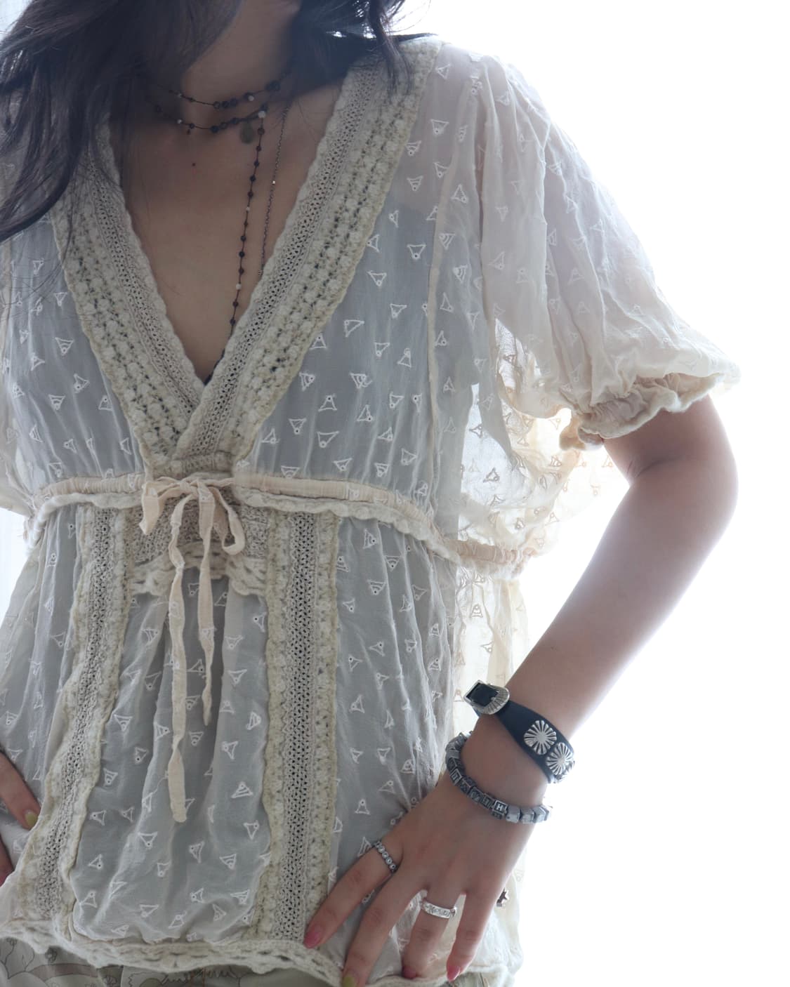 [Tsumori Chisato] Mixed Texture Blouse 상품이미지4