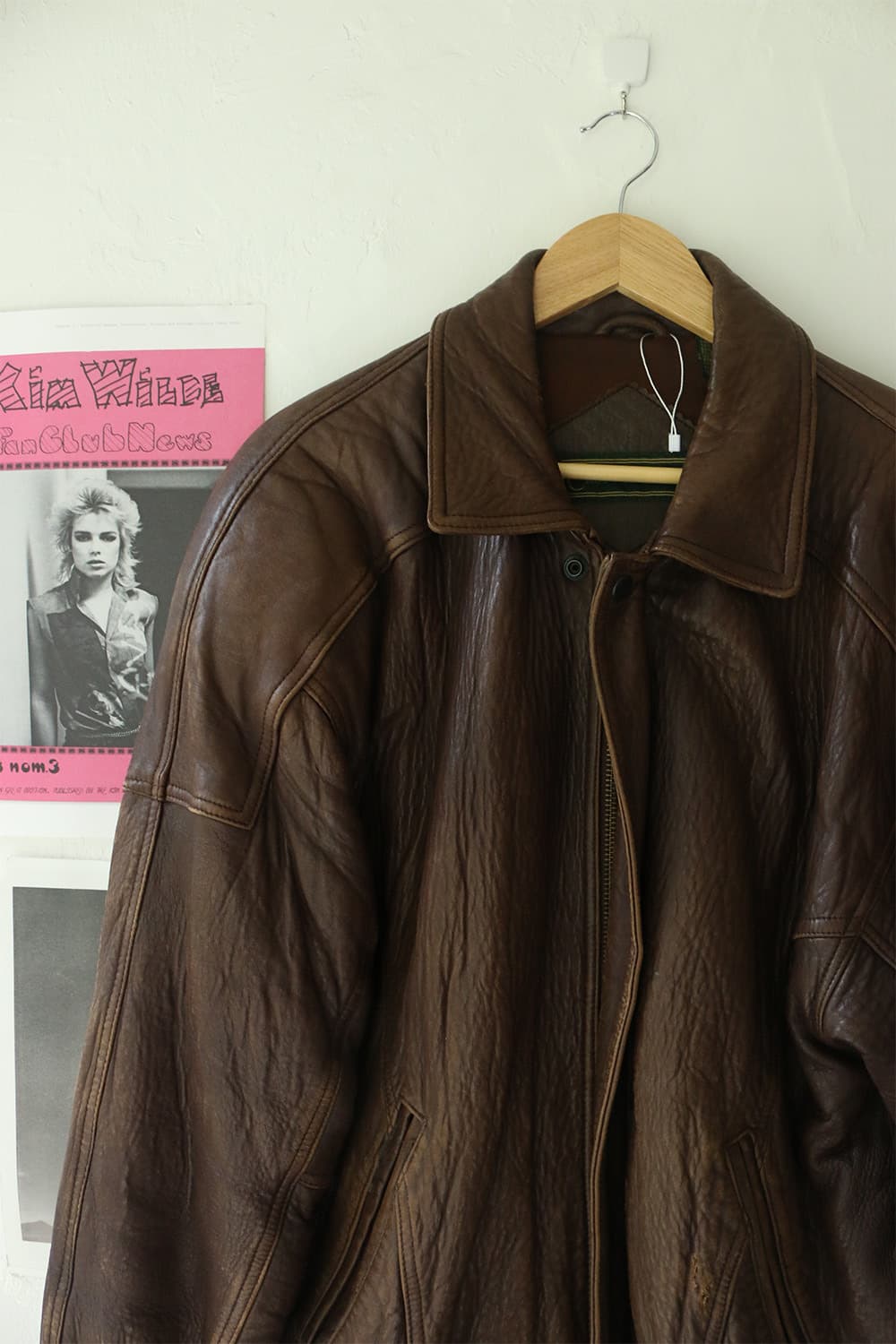 90s 브라운 레더 자켓 상품이미지4