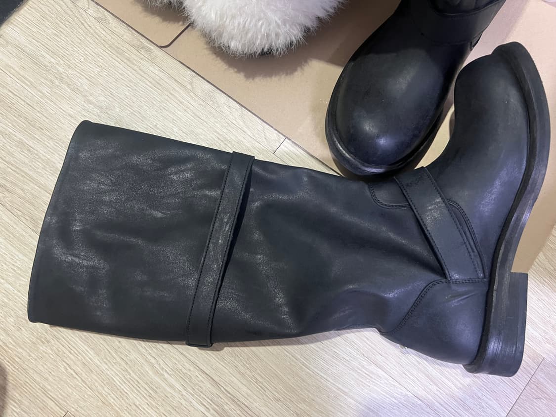 네거티브쓰리 슬라우치 롱부츠 240 워시드 블랙 판매 상품이미지4