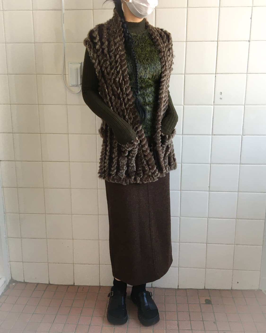 Fur open vest 상품이미지7