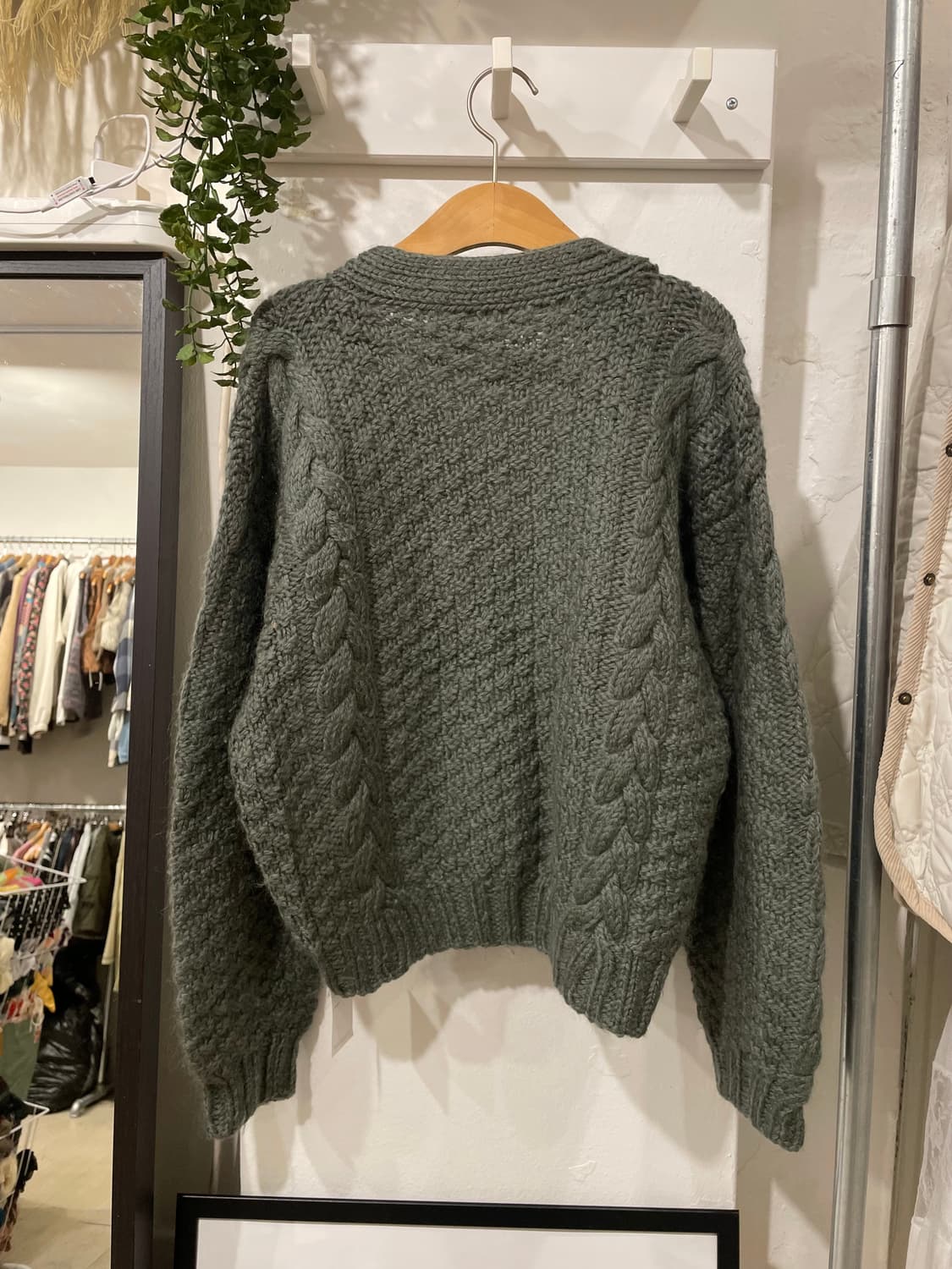 그리너리 도톰 꽈배기 가디건 상품이미지10