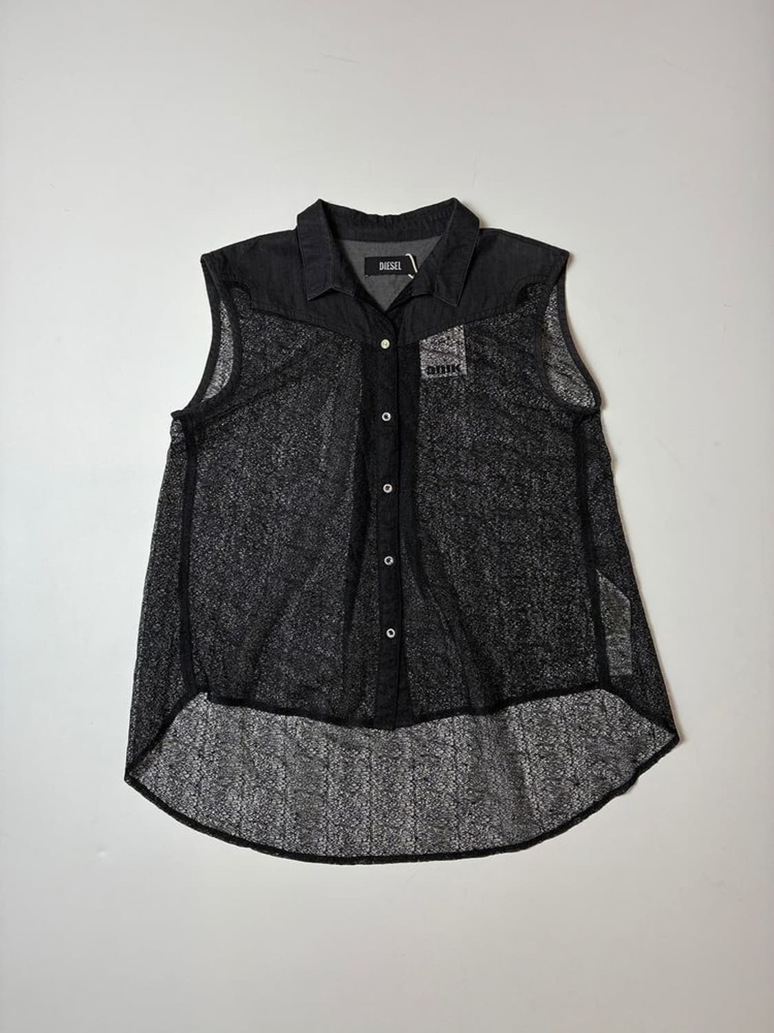 디젤 DIESEL 00's 시스루 슬리브 리스 PN8570 상품이미지1